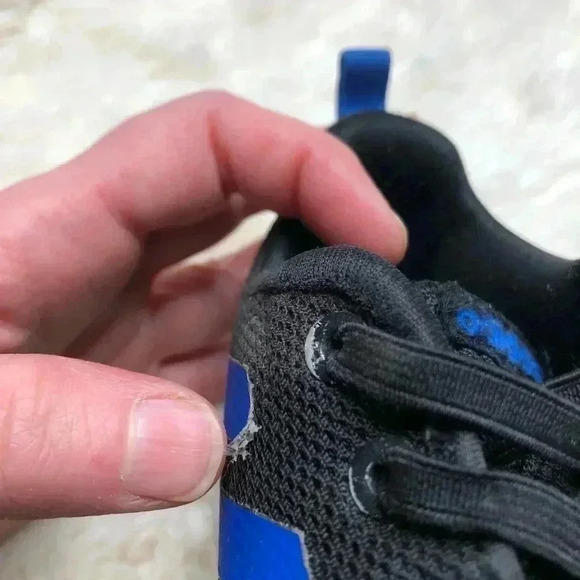 Adidas Lite Racer Sneakers Black & Blue Size  9 - Picture 11 of 13